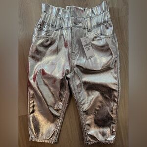 GAP Kids Silver Metallic Jeans